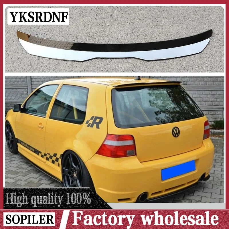 Rear Roof Lip Spoiler For 1999-2006 VW Golf 4 MK4 R32 Hatchback Spoiler ABS Plastic Gloosy Black Car Tail Wing Decoration