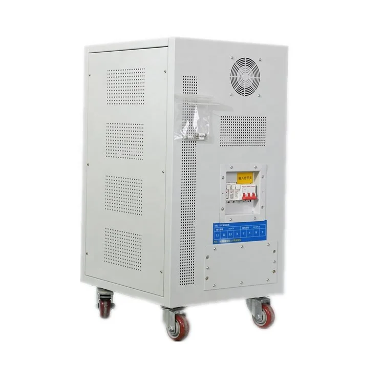 Regulateur Tension 220V 380V Power Supply 3 Phase Intelligent Servo 50kva Current 76A 380V+-2% Voltage Stabilizer