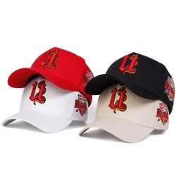 Unisex U Letter Snake Embroidery Baseball Caps Spring Autumn Outdoor Adjustable Casual Hats Sunscreen Hat