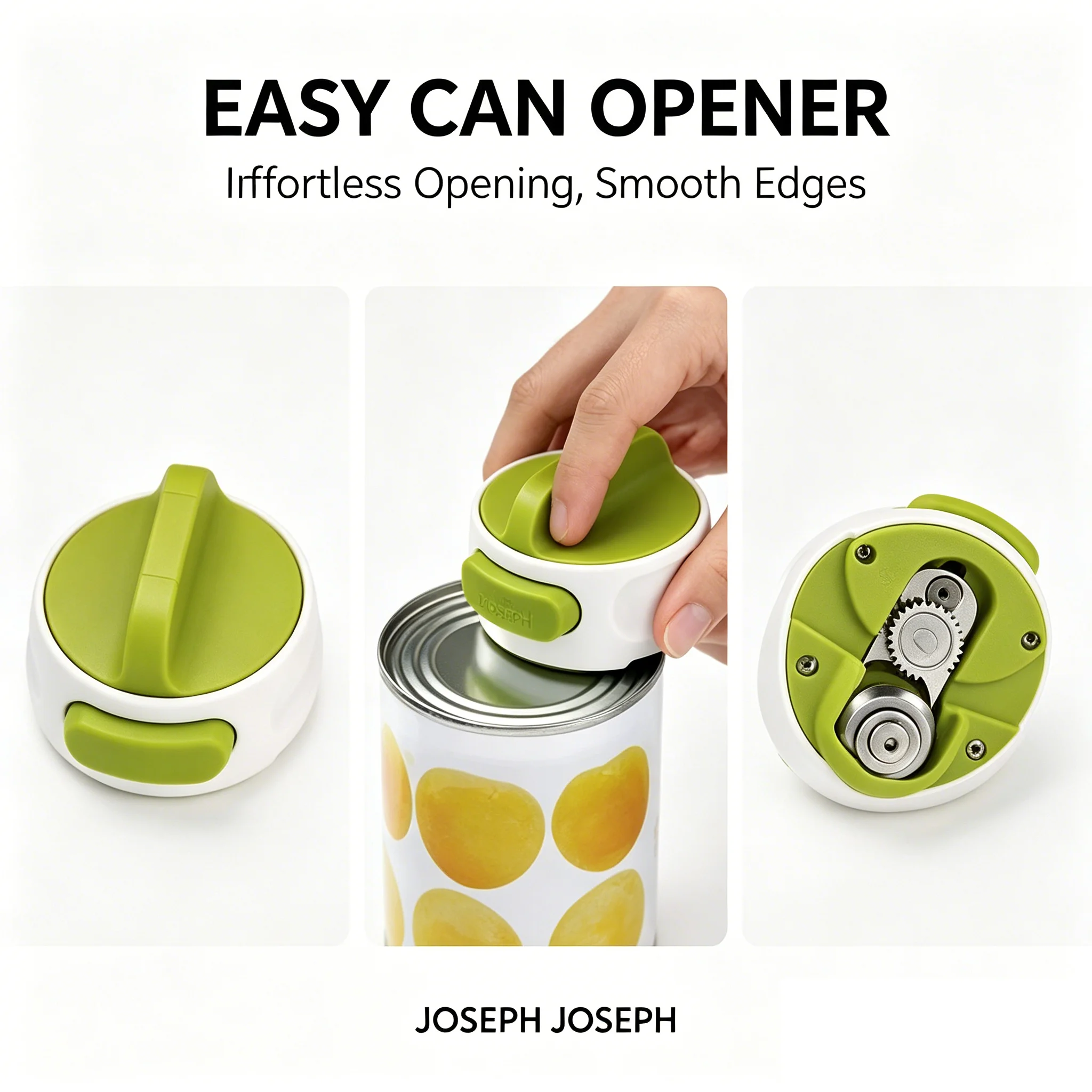 Portable Kitchen Can Opener Stainless Steel Gear Safe Smooth Edge Jar Lid Opening Tool view 4