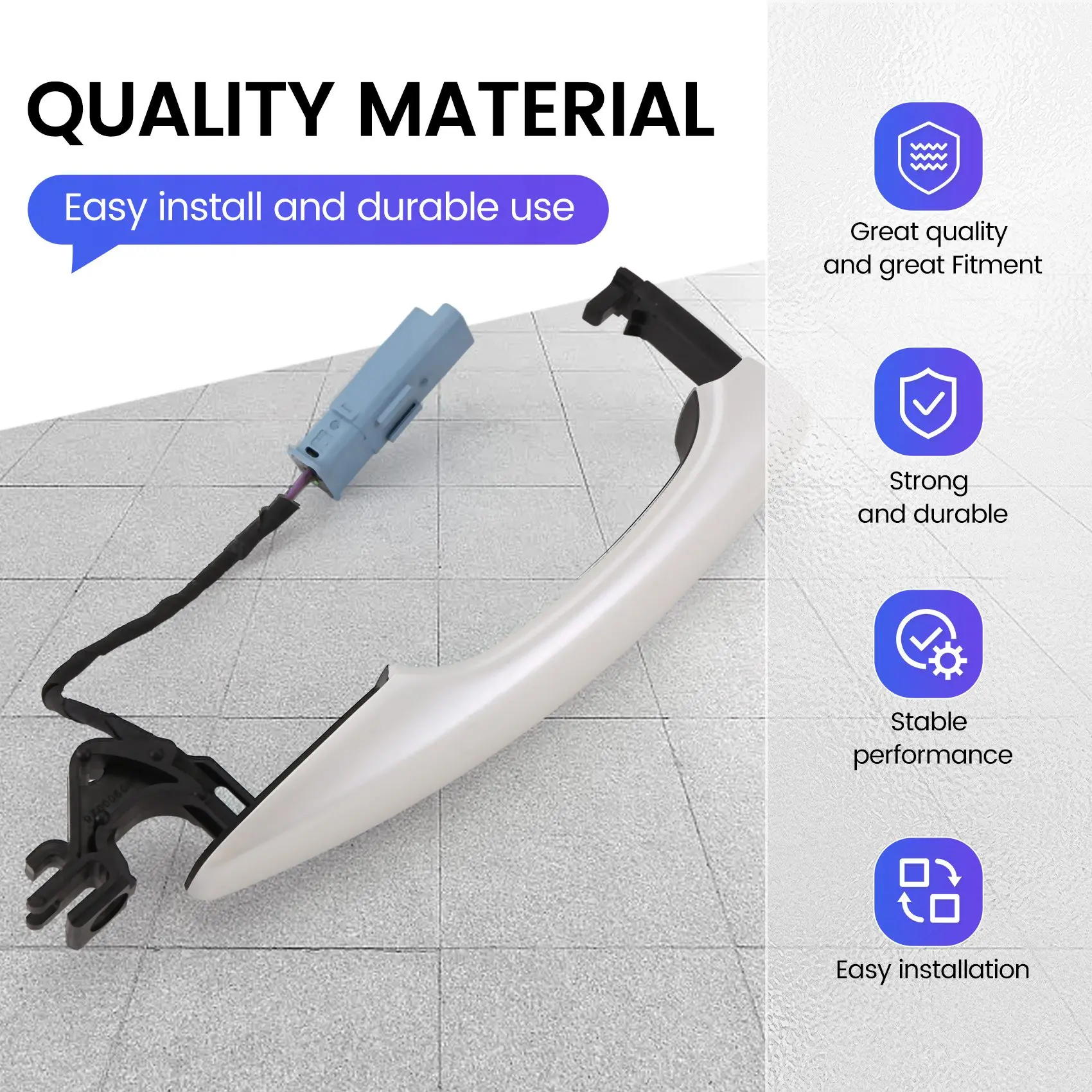 

A82M-Exterior Door Handles For 508 4008 5008 Citroen C5 C6 Inductive Door Handle