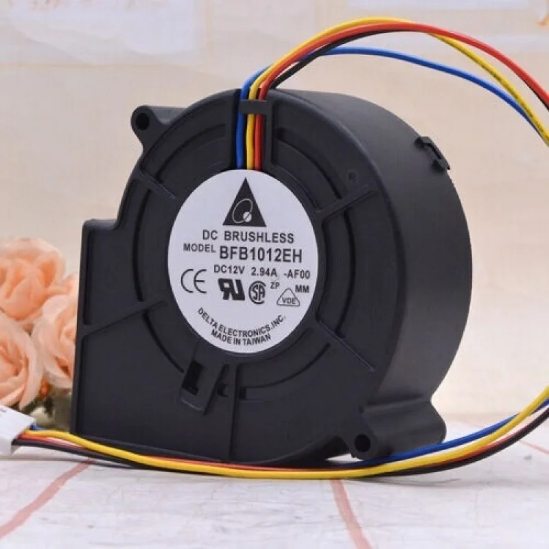 S+   Delta BFB1012EH 12V 2.94A   Dual Ball Bearing Turbo Blower Centrifugal FAN 3pin
