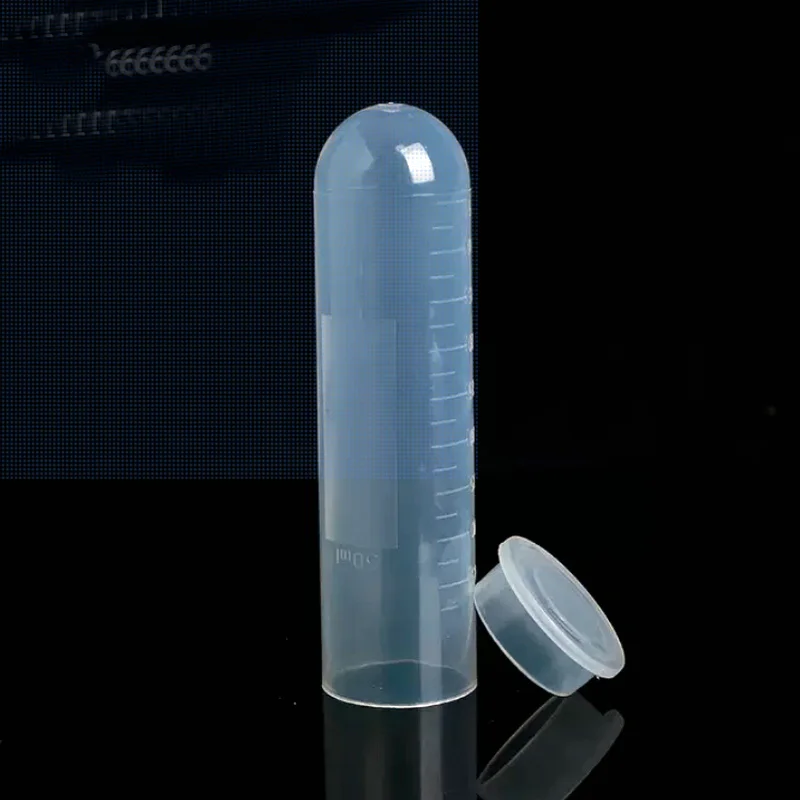 

30pcs/lot 50ml Clear Plastic centrifuge tube PP Microcentrifuge Round-bottomed with Flat Socket Cap Test Sample Vials