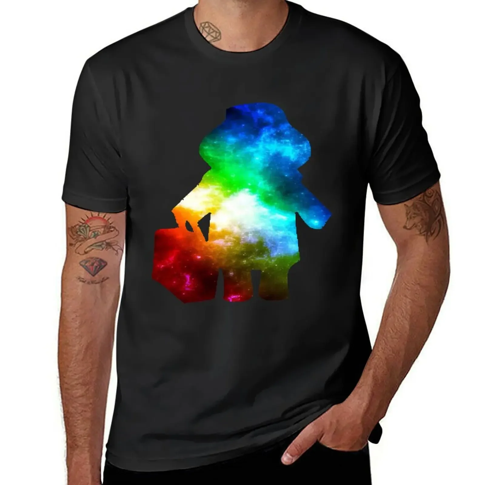 

Rainbow galaxy bear T-Shirt summer clothes blacks mens graphic t-shirts anime