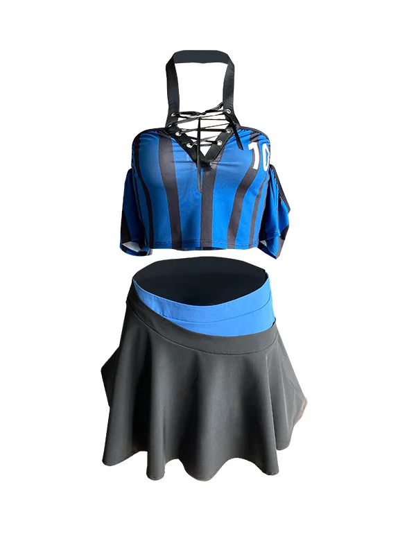 Cute Cosplay Cheerleading World Cup Football Baby Set Dynamic JK Short Skirt Uniform  cute two piece outfits for women summer 6D