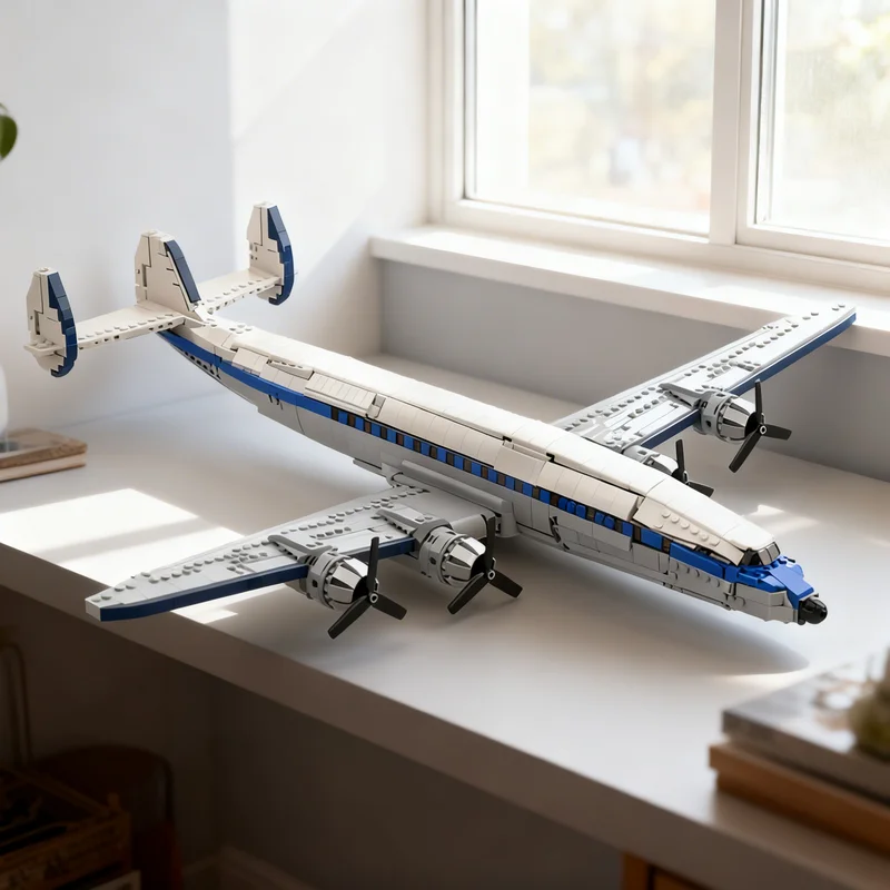 1646 Teile MOC Creator Expert Lockheed L Super Constellation Modellbausatz Konstruktionsbausteine Kinder DIY Weihnachtsgeschenk Spielzeug