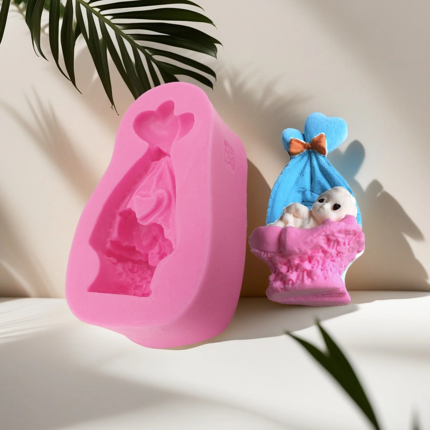 Baby Sleeping Soap Mold Chocolate Cake Decoration tools Silicone Mould Gypsum Scented Candle Aromatherapy Molds
