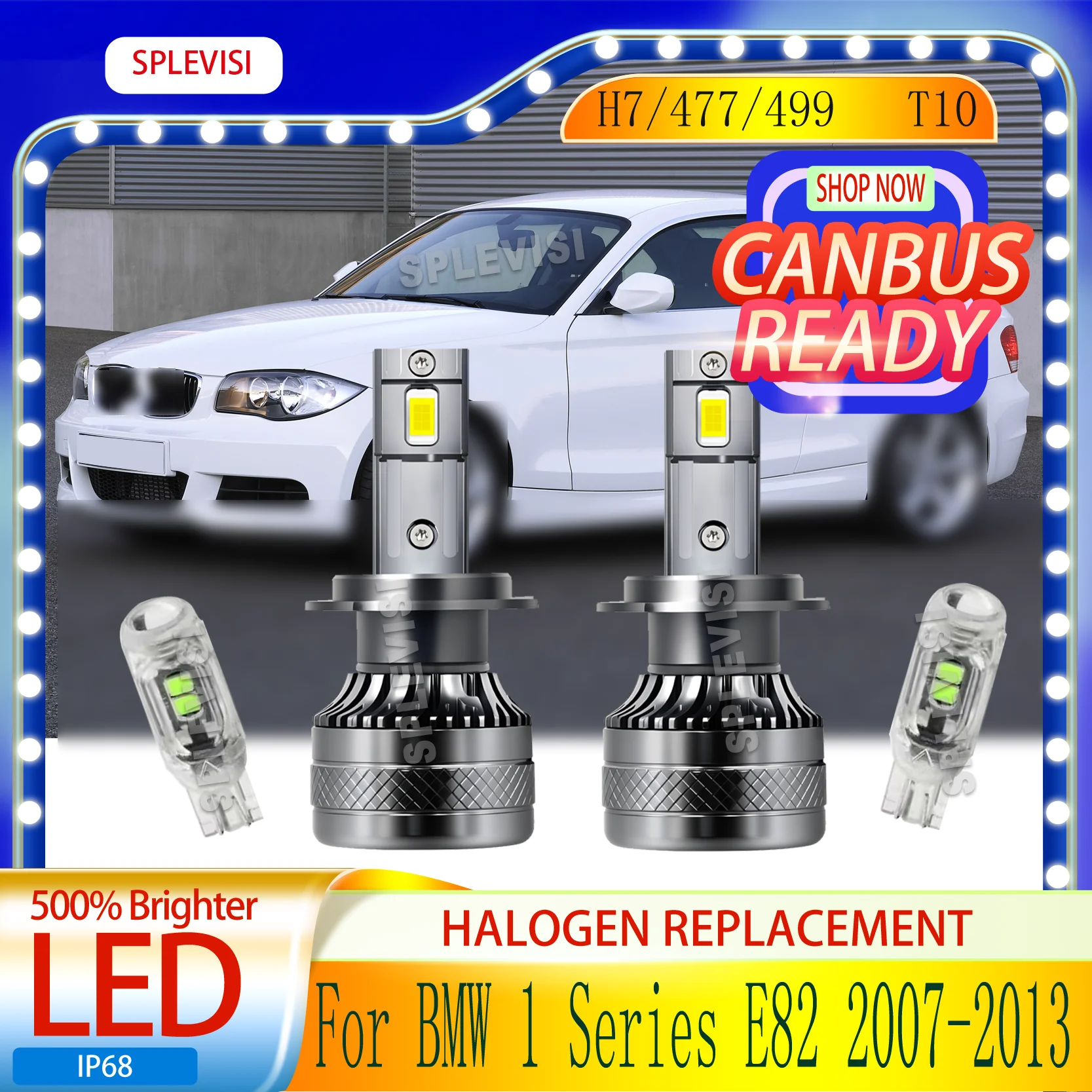 

Cool White 2-Year Warranty Mini Size with Cooling Fan LED HEADLIGHT For BMW 1 Series E82 2007 2008 2009 2010 2011 2012 2013