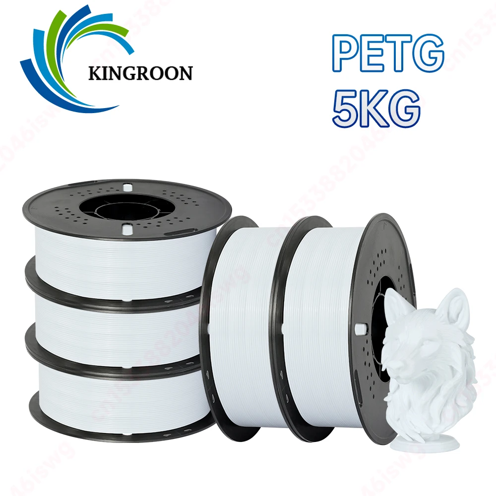 

Филамент KINGROON PETG 5 кг, 1,75 мм, аккуратно намотанный, высокопрочный, для 3D-печати, для FDM 3D-принтеров, быстрая доставка
