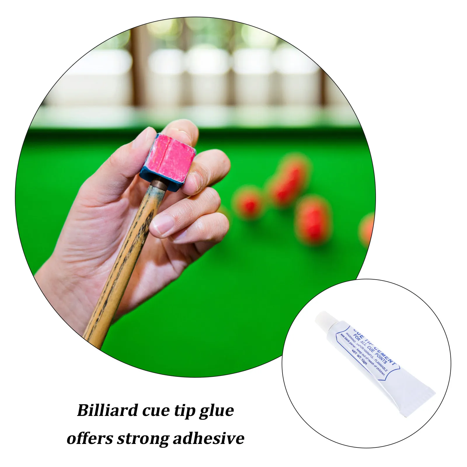 Pool Cue Tip Glue – Soft Fast-Drying Adhesive for Billiard Cue Tip Replacement & Repair