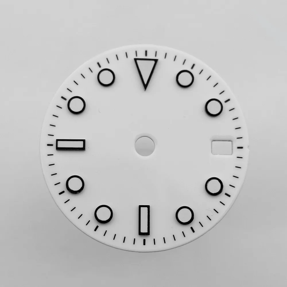 28,5 m Zifferblatt GMT Uhrenzifferblätter passend für NH34/NH35 Uhrwerk BGW9 Blaue Leuchtzeiger Uhrenteile Zubehör Zifferblatt Zeiger – Detail 1