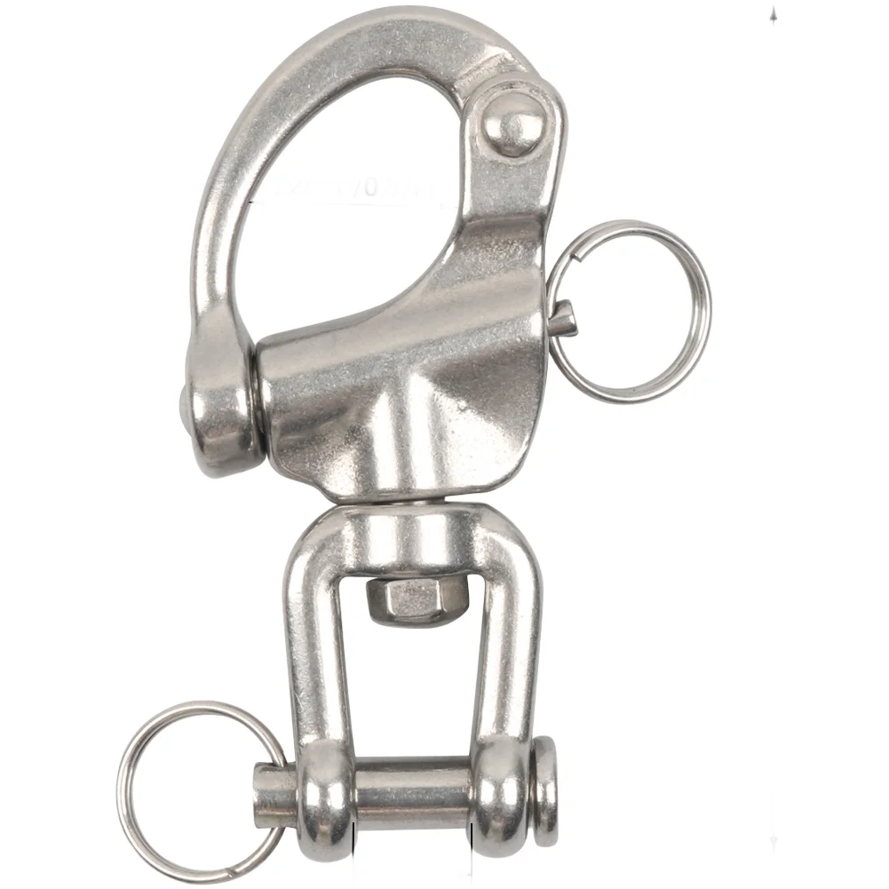 Marine 316 Snap Shackles 12 pcs with Swivel Eye and Piston Pin for Sailing Rigging For Yacht Anchoring and Load Control