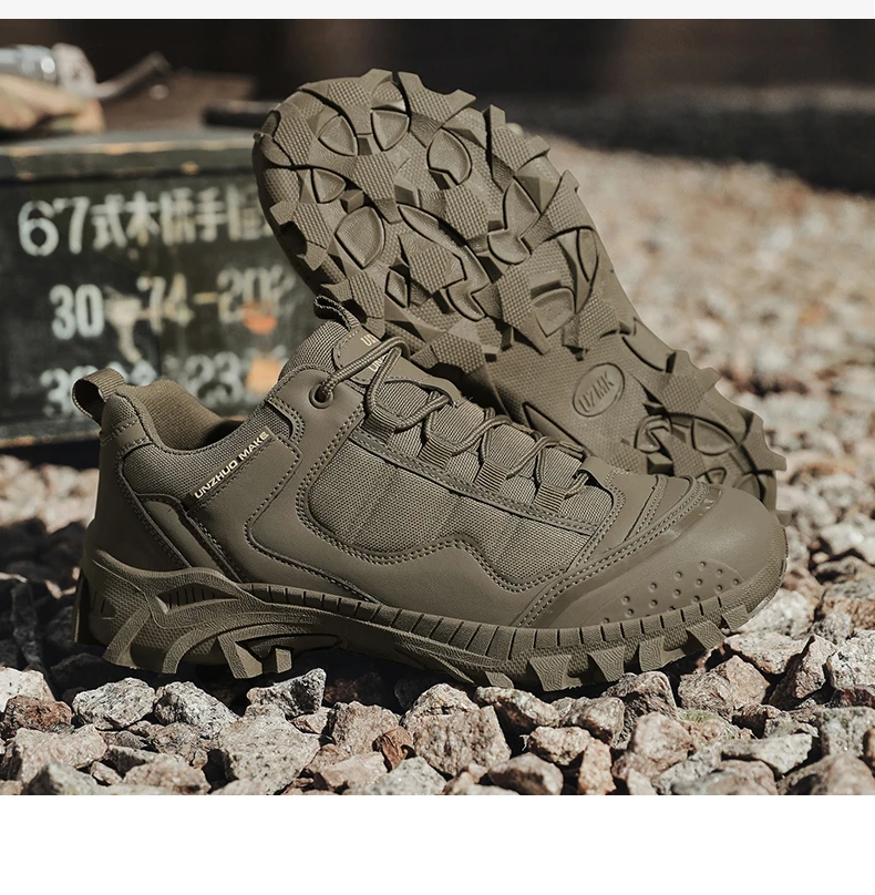 Männer Taktische Stiefel Anti Slip Arbeit Lace Up Unisex Armee Schuhe Outdoor Wanderschuhe Wüste Top Männliche Militär Stiefel Special Forces – Detail 24