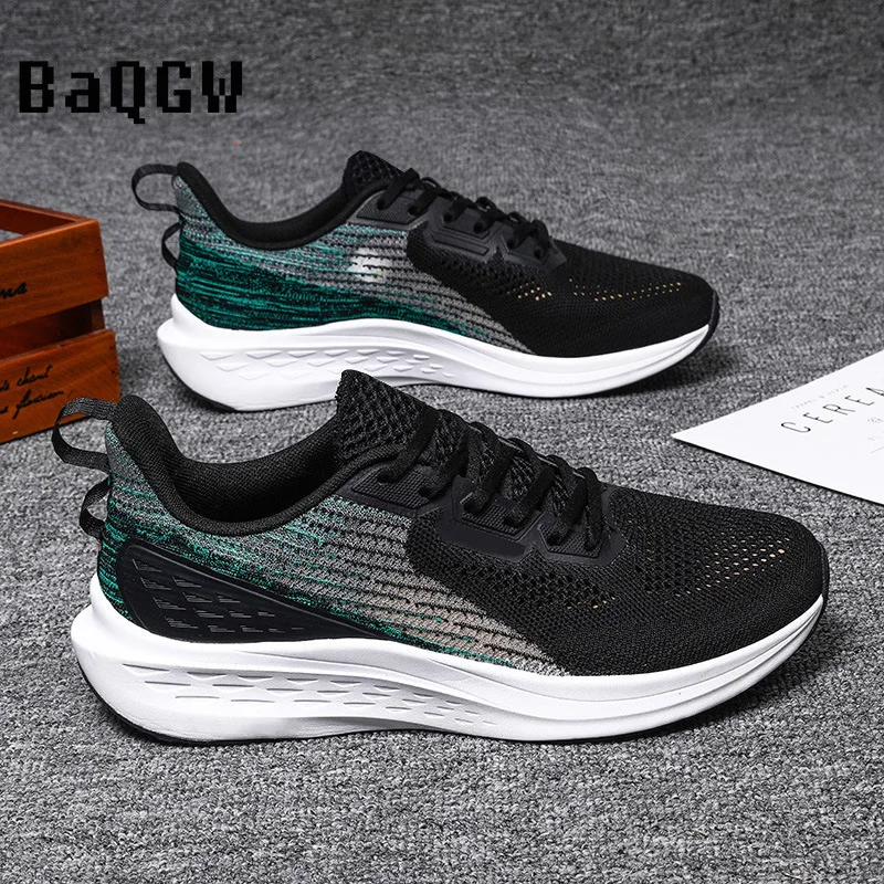 Casual Light-weight Men Running Shoes Fashion Lace-up Non-slip Comfortable Mesh Breathable Men\'s Sneakers Work Safety Shoes