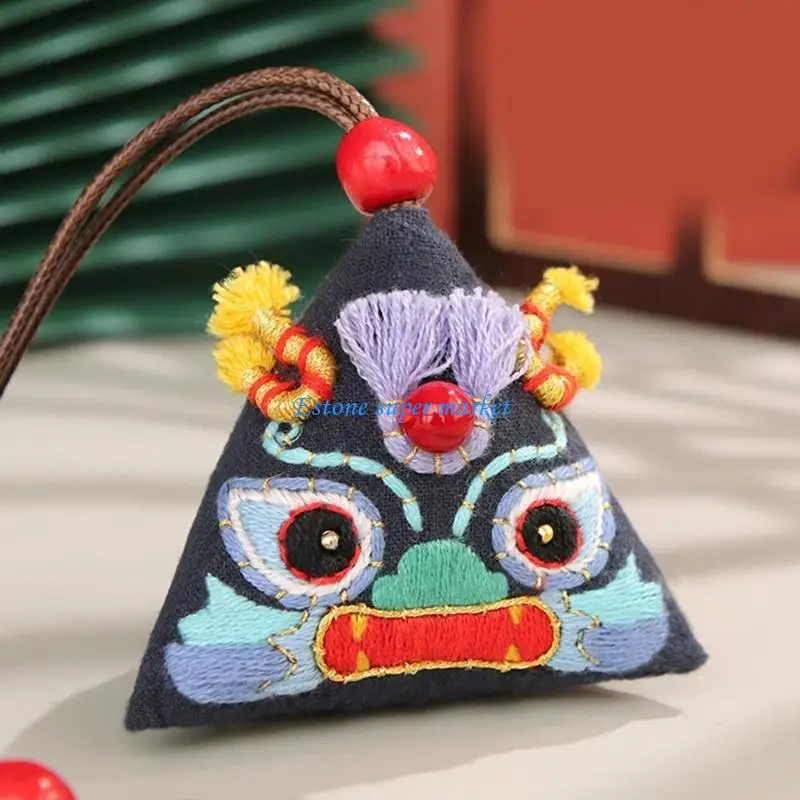 090B retro borduurwerk sachet diy materiaalpakket handgemaakte knuffelhanger