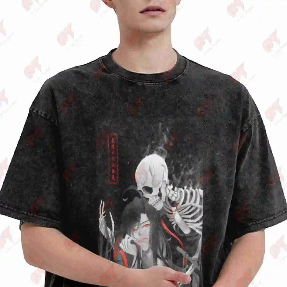 Wei Wuxian Grandmaster Of Demonic Cultivation Vintage Washed Tee Pure Cotton T-Shirt