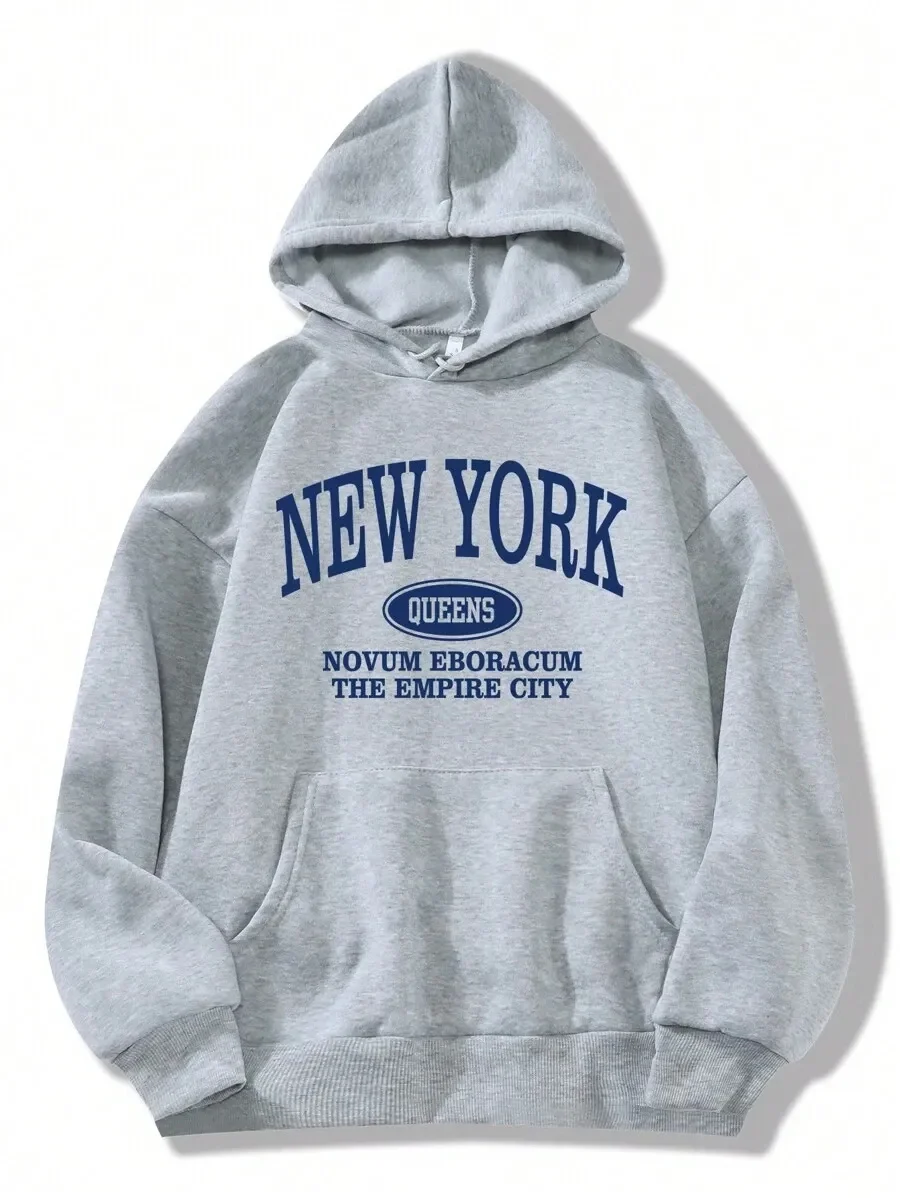 

New York City - Inspired Hoodie，Showcasing Eye - Catching “NEW YORK” and “QUEENS” Graphics, Along with Meaningful City - Related