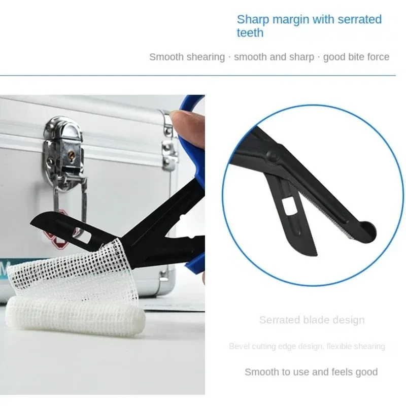 مقص طبي من الفولاذ المقاوم للصدأ مع مقص ضمادة حلقة تسلق قماش ملحقات محمولة خارجية مقص التمريض الجراحي