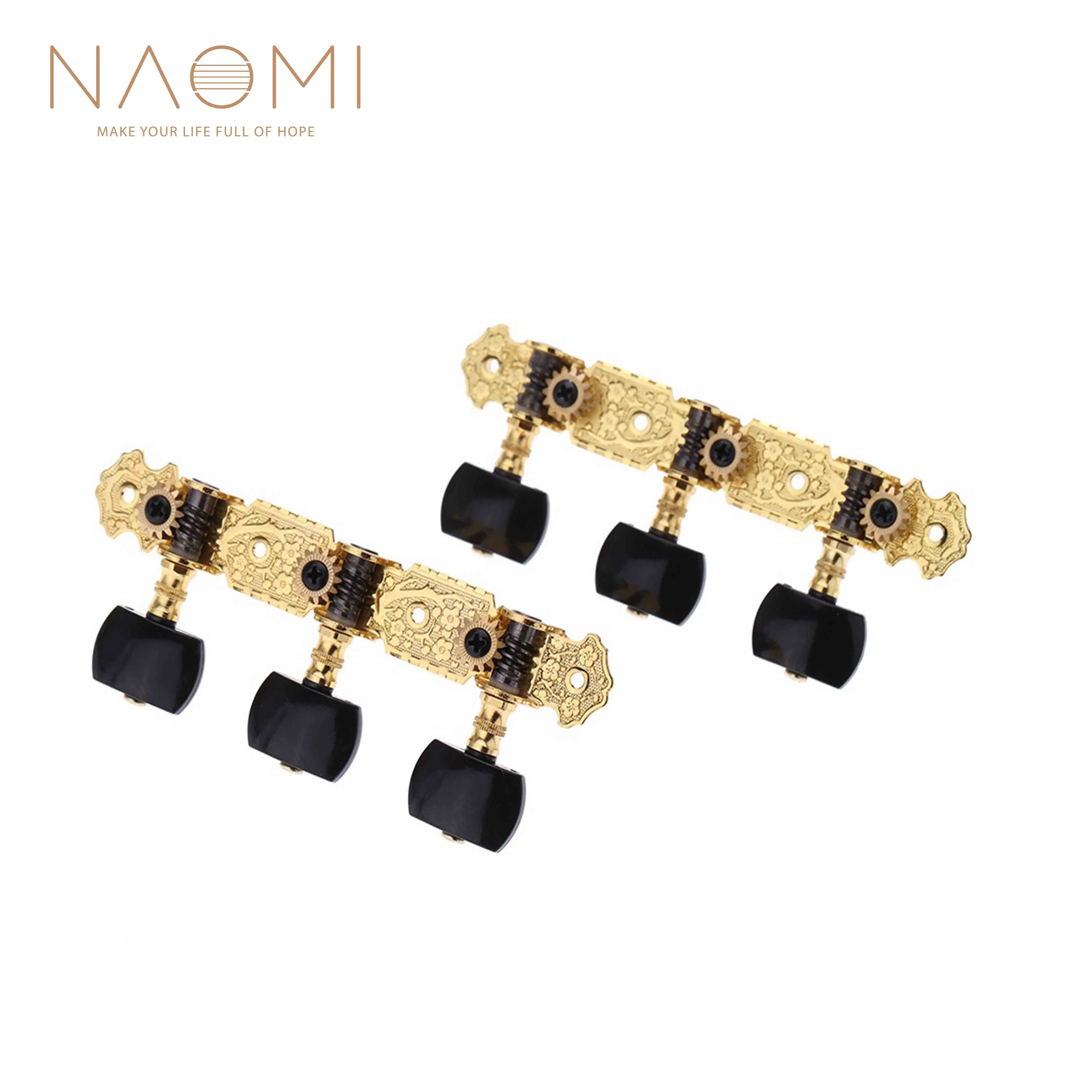 

NAOMI Alice plated guitar tuning pegs Gold-Plated Durable Guitar Machine Heads Classical Guitar 020B3P Guitar Parts Accessories