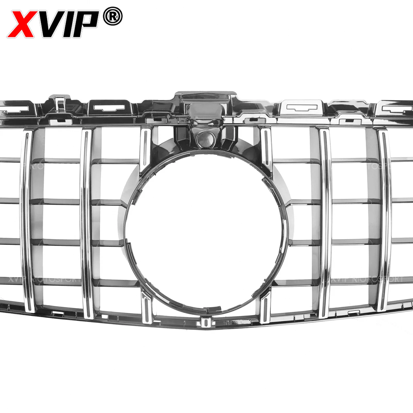 XVIP كروم أسود GTR نمط مع 360 كاميرا المصد الأمامي مصبغة لمرسيدس بنز C-W205 15-18 C205 A205 AMG C43 C180 C200 C400