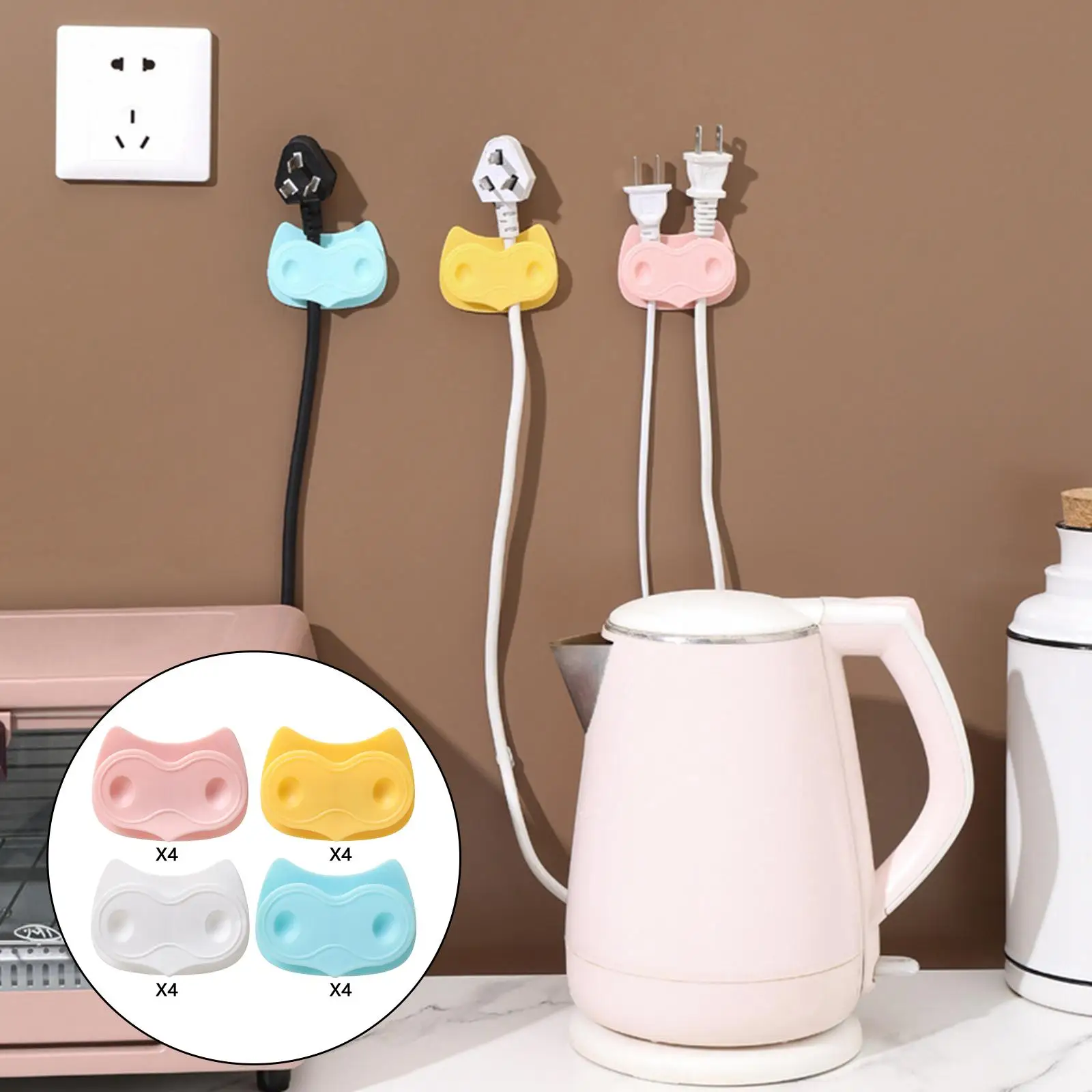 Gancio per organizzazione mensola porta clip per rack da 4 pezzi per ufficio