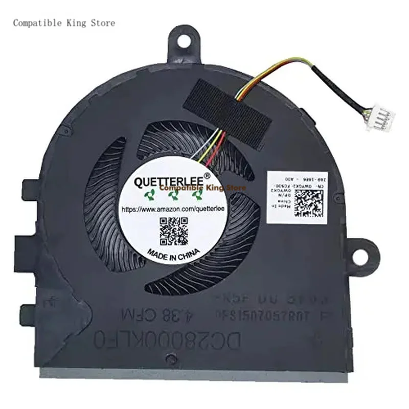 D Replacement New Laptop CPU Cooling Fan for DELL Insprion 3480 3481 5493 5494 3493 Latitude 3490 Series Fan