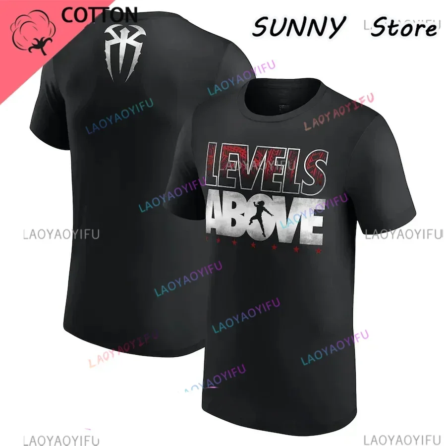 Camiseta negra Roman Reigns Liveles Above para hombre, nueva moda 2024, camiseta para hombres, mujeres y niños, ropa de verano de manga corta, Tops