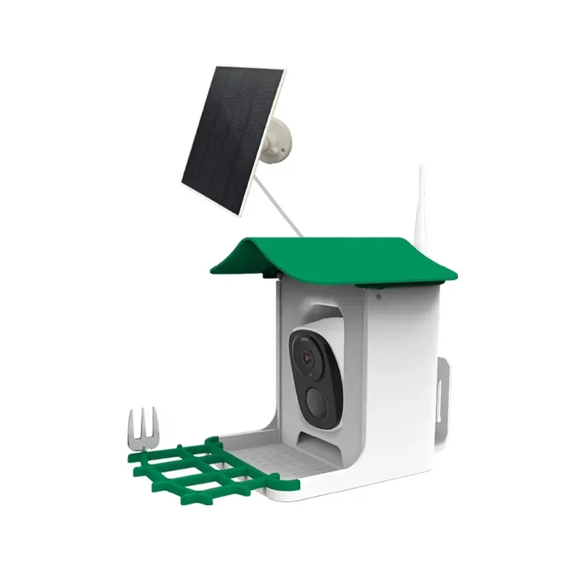 Smart waterproof bird feeder camera AI bird recognition, solar power supply, best-selling 2304x1296 resolution, voice