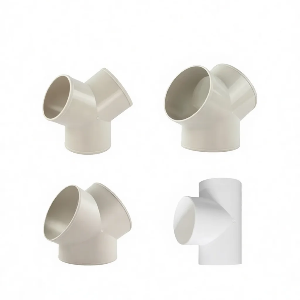 Ventilation Pipe Connector Y Type T Shape Hose Fitting 100mm 150mm Reducer Exhaust Air System Ducting Splitter Adapter