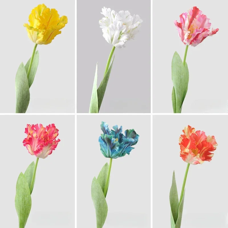 69CM Parrot Tulip Artificial Flower 3D Printing Texture Moisturizing Silk Flower Home Decoration Photography Prop