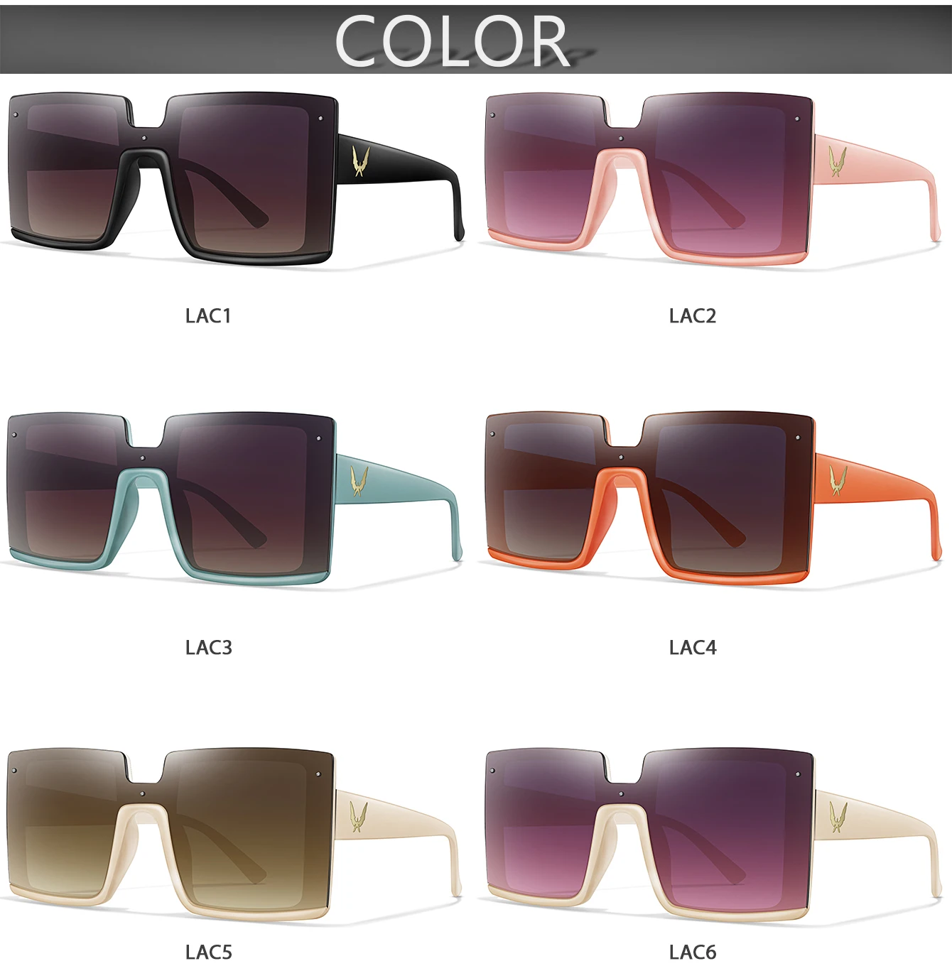 Lässige quadratische Sonnenbrille, modische Urlaubsbrille für Damen und Herren, trendige große Sonnenbrille für das tägliche Outfit, Shopping, Party, Reisen, Strand – Detail 3
