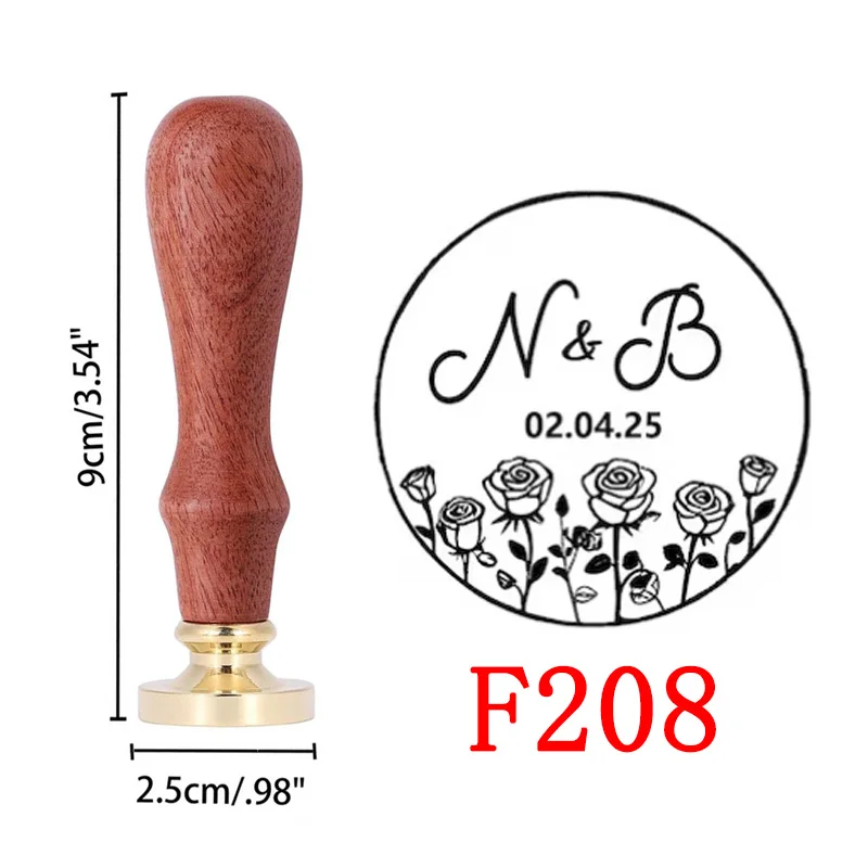 Aangepaste lakzegel stempel en houten handvat set, voor huwelijksuitnodiging, meerdere ontwerpen, gepersonaliseerde logo wasstempel, eerste was