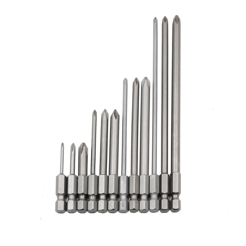 1PCS 75mm long Hex Shank Magnetic Phillips Cross Screwdriver Bit Electric Screwdriver Head