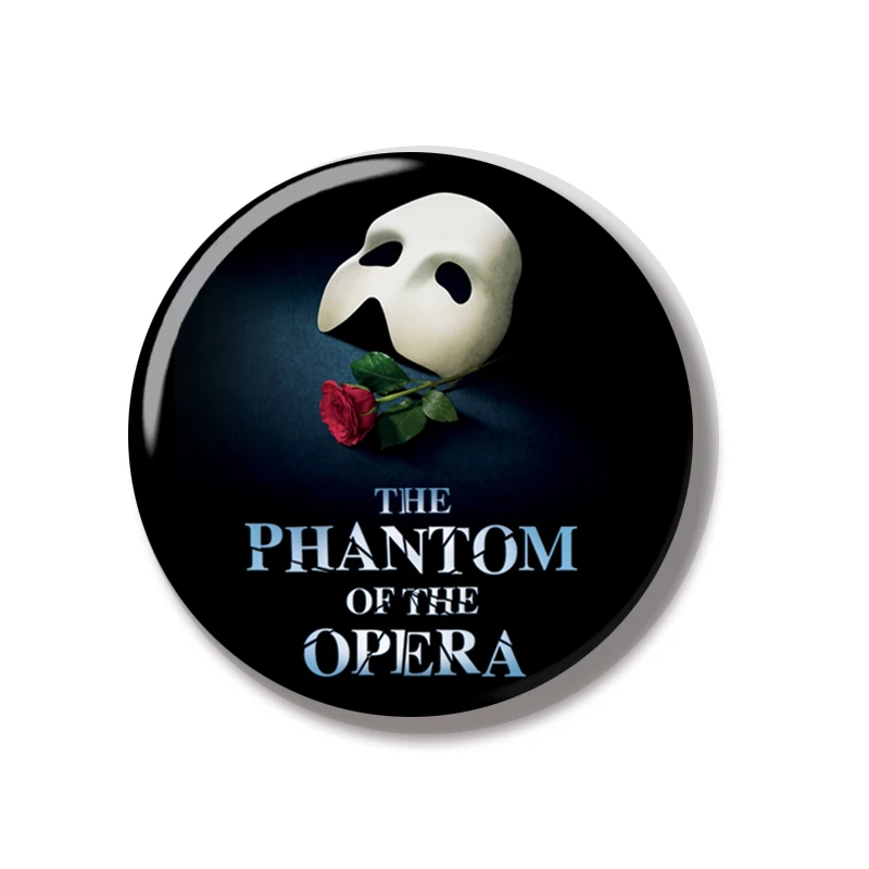 44MM The Phantom Of The Opera Musical Pin Soft Button Jewelry Creative Badge Cartoon Brooch Lapel Pin Bag Backpack Hat Decorate