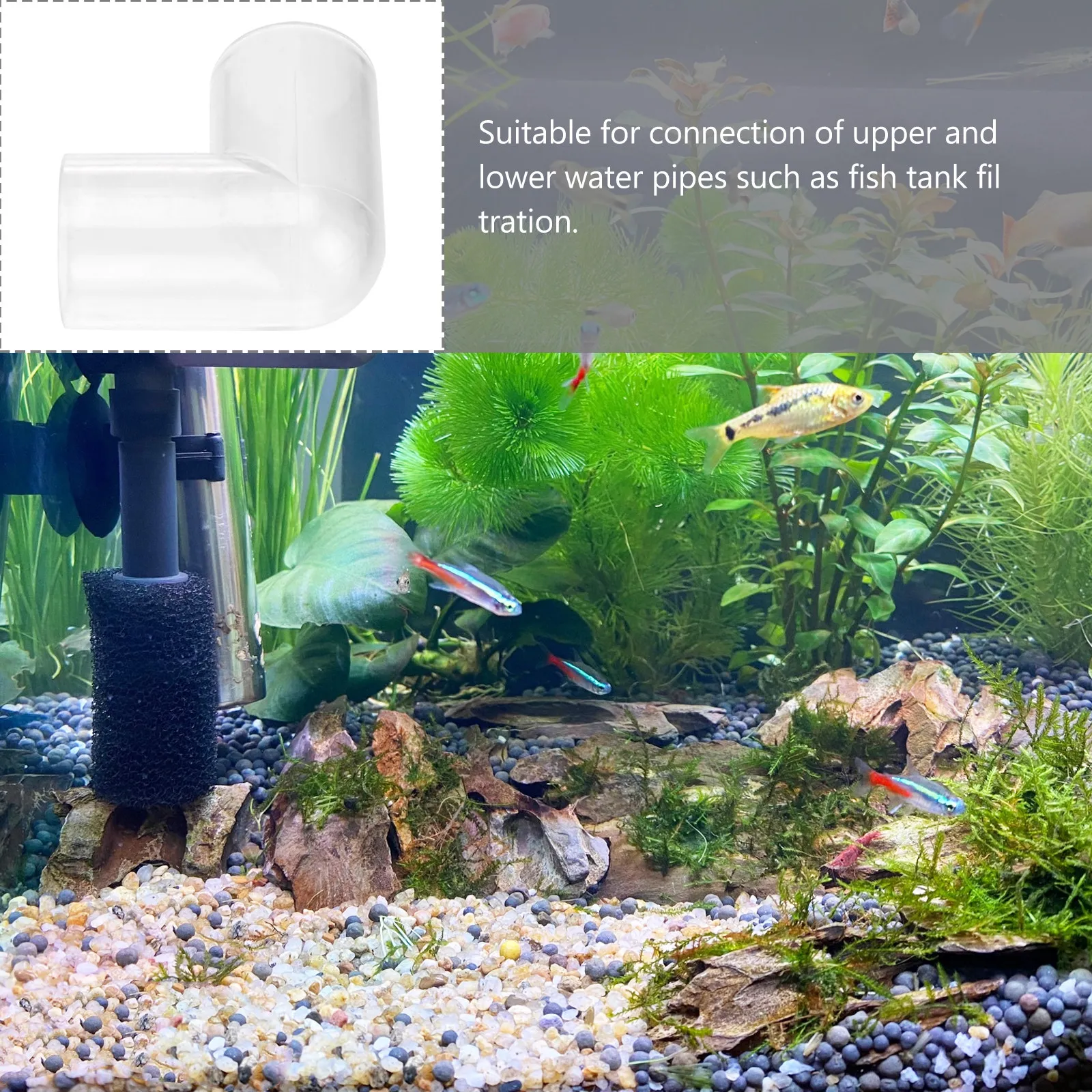 10Pcs 16Mm Fish Tank Filtration Pipe Connector 90 Degree Angle Heavy Duty Water Hose Fitting for Upper Lower Tank Tubing
