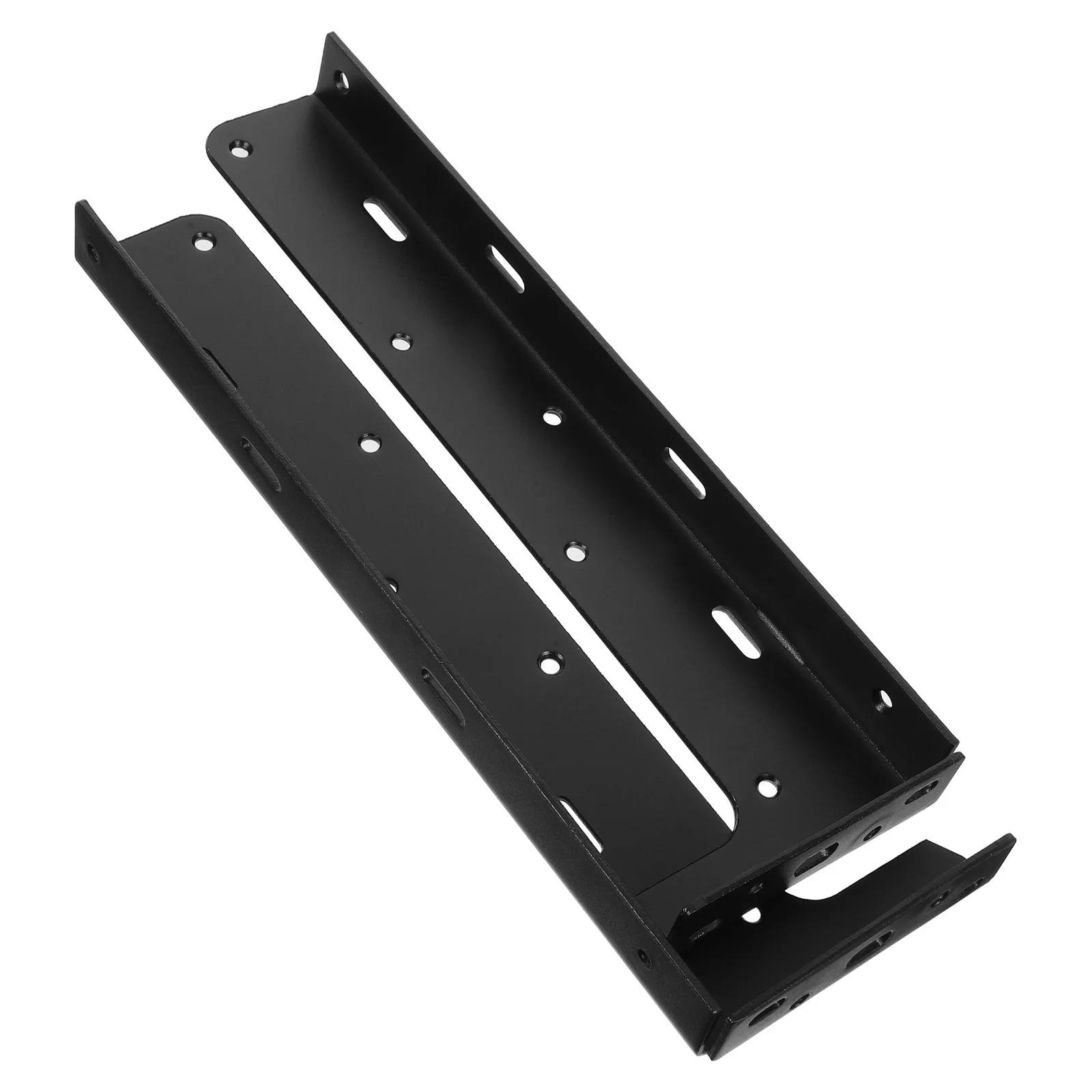 

2pcs Black Heavy Duty Floating Cabinet Cold Rolled Steel Wall Mount Supports For Kitchen Bathroom Office Multi Surface