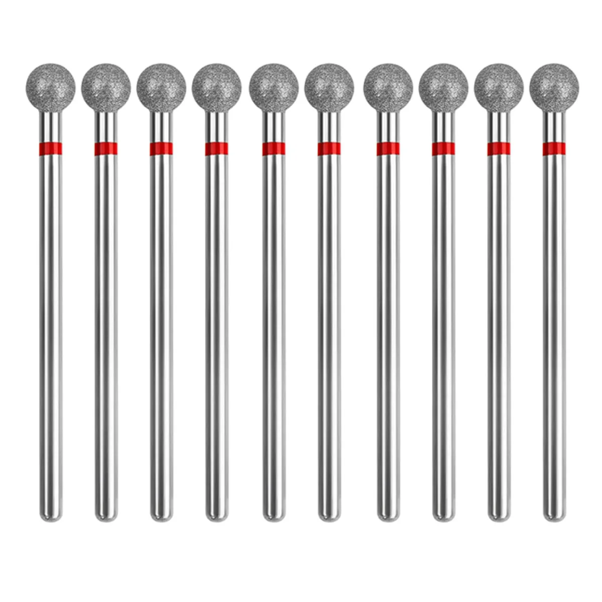 Jeu de forets à ongles en diamant, 10 pièces, fraises électriques pour manucure, bavure rotative, nettoyage des cuticules, accessoires de perceuse de manucure