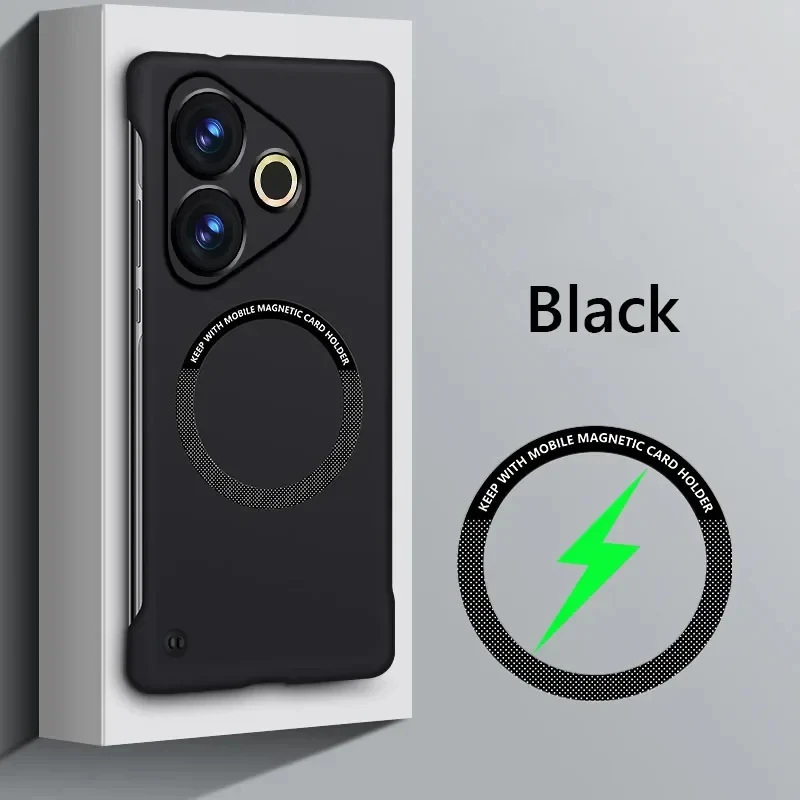 

Case For Realme GT6 T NEO6 SE Ultra-thin Magnetic Borderless Hard Back Cover ForRealme GT 6T NEO 6 SE Shockproof Bumper Funda