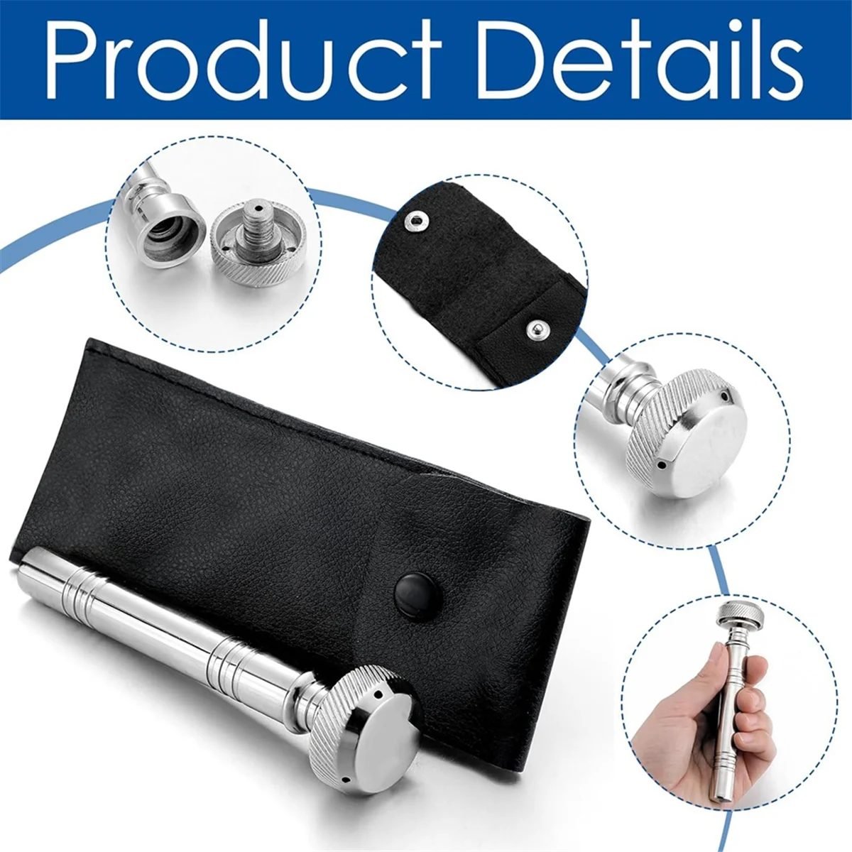 Христианский Карманный спринклер для святой воды с кожаной сумкой, религиозный Карманный контейнер для воды из нержавеющей стали