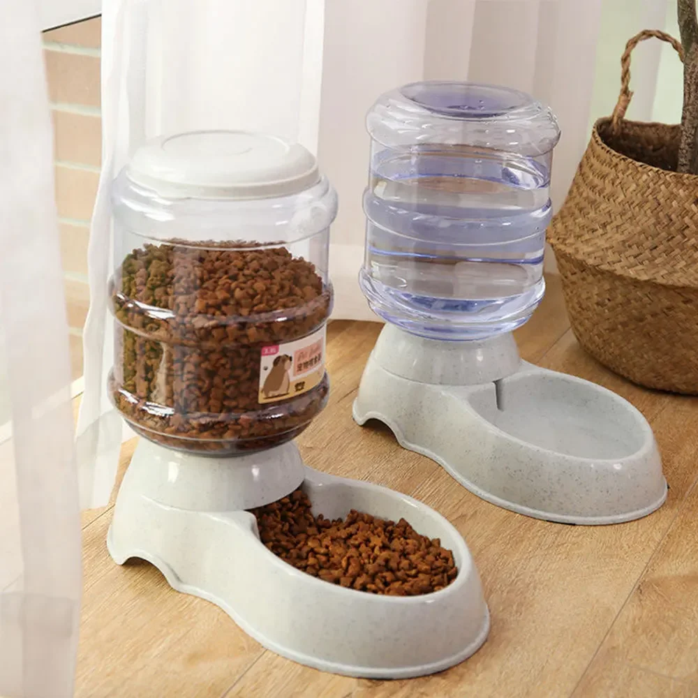 Pet Feeder And Water Self Dispensing Gravity Cat  Dog Slow Feeder Bowl 3.8L  Automatic Dog Feeder Pet Dog Food Bowl