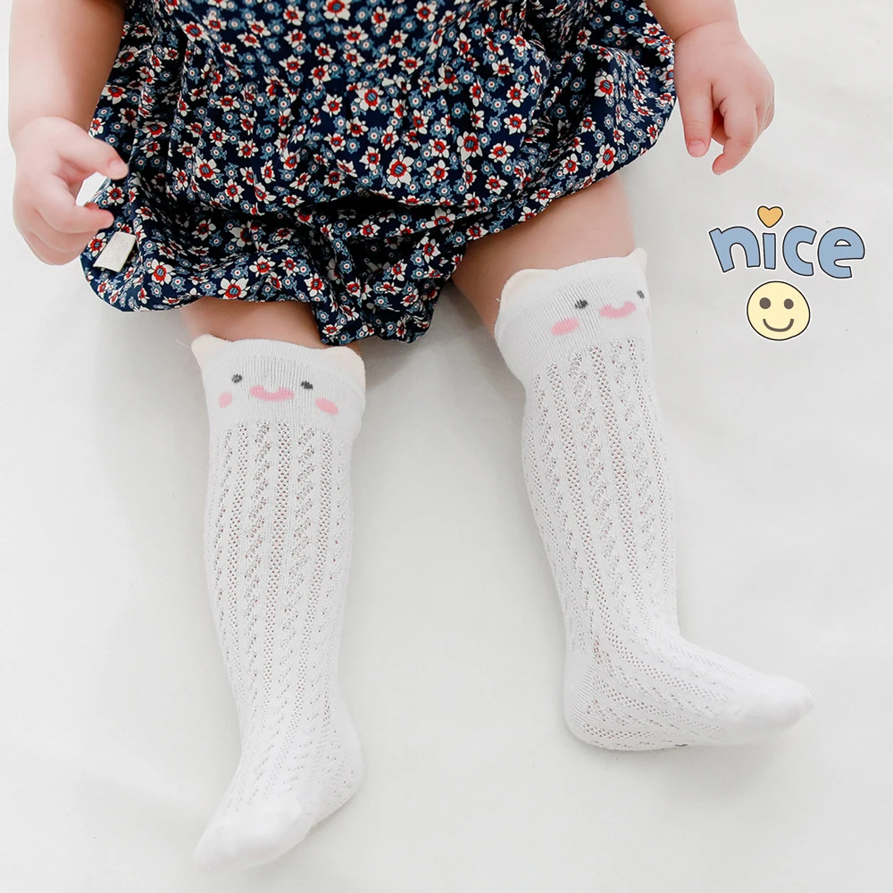 

Baby Socks With Mesh Girls Boy Knee High Long Socks Infant Anti Mosquito Sock Newborn Kids Soft Breathable Floor Sock Summer