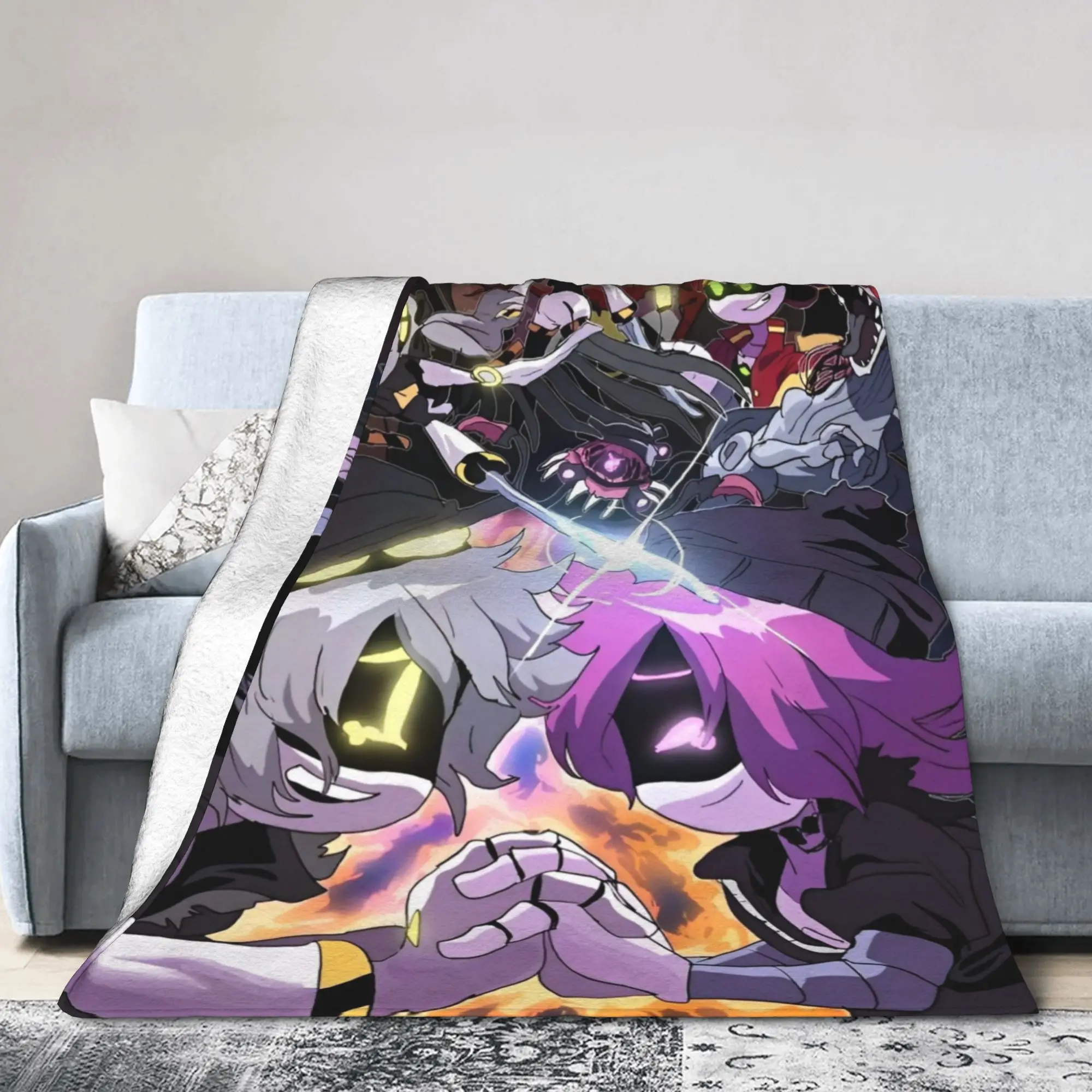Murder Drones  Blankets Velvet Tragi Comedy Soft Throw Blanket for Outdoor Travel Bedspread