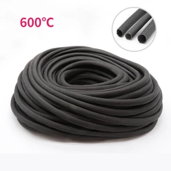 1 Meter 1mm ~ 50 mm 600 Deg.C High Temperature Braided Fiberglass Sleeve Glass Fiber Tube Fiberglass Sleeving Black White