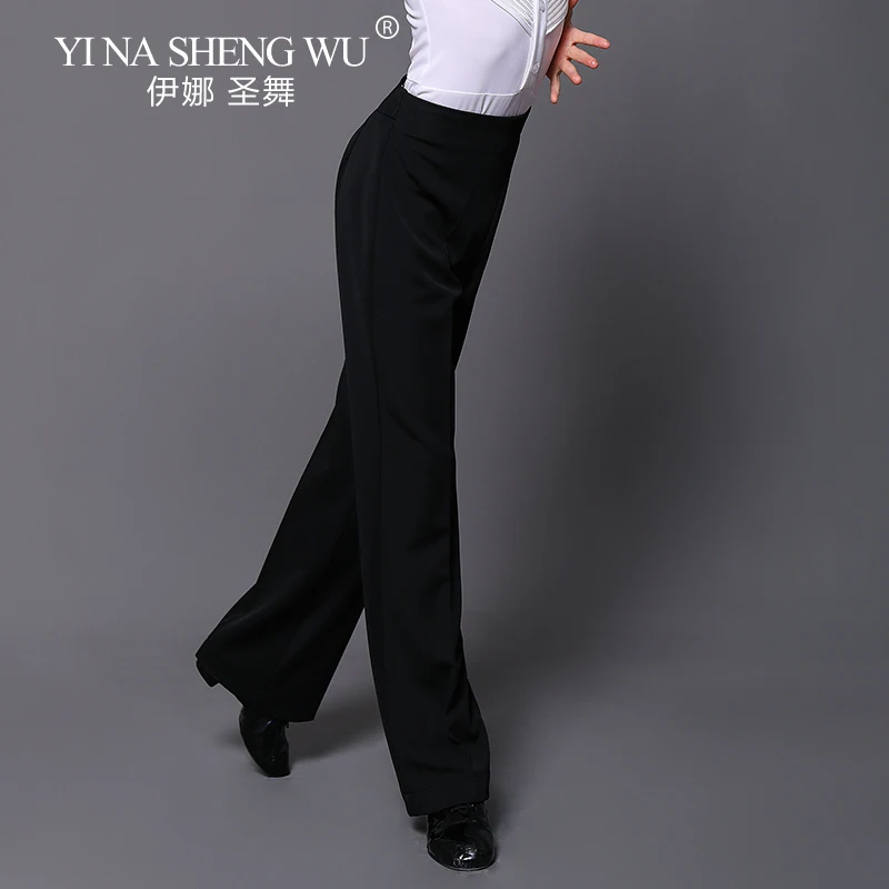 Pantaloni da ballo latino per ragazzi Costumi da competizione di ballo latino standard Pantaloni da pratica di ballo da sala neri Rumba Samba Abbigliamento da allenamento