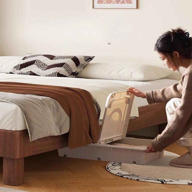 Estilo minimalista cama mortise espiga estrutura estilo nórdico cama de casal design luxo letto matrimoniale móveis do quarto