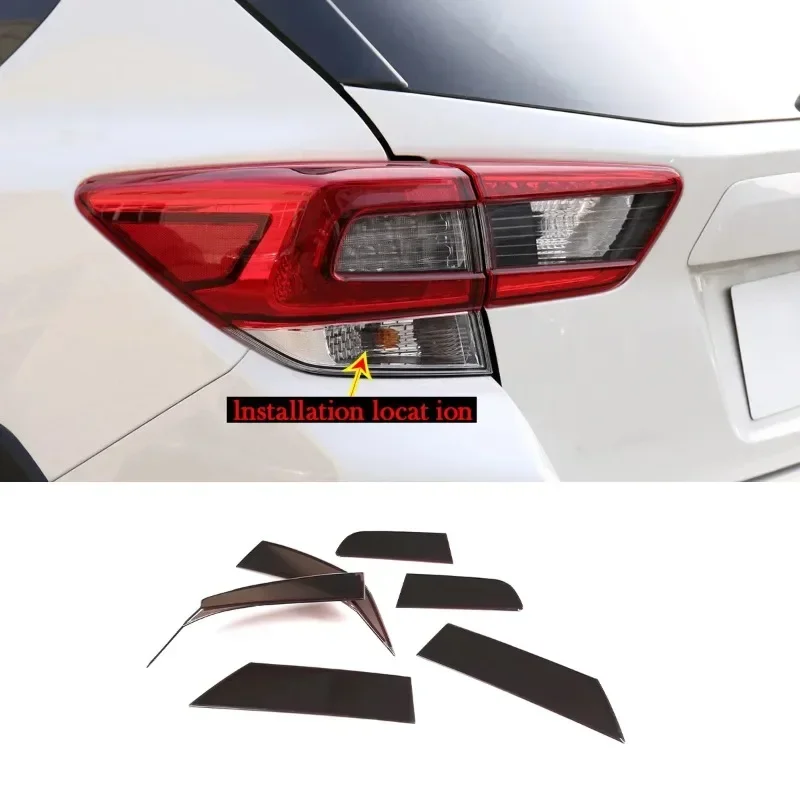 

For Subaru XV 2018-2022 ABS Blackened Car Rear Tail Lamp Brake Indicator Light Reversing Lamp Cover Trim Car Accessories