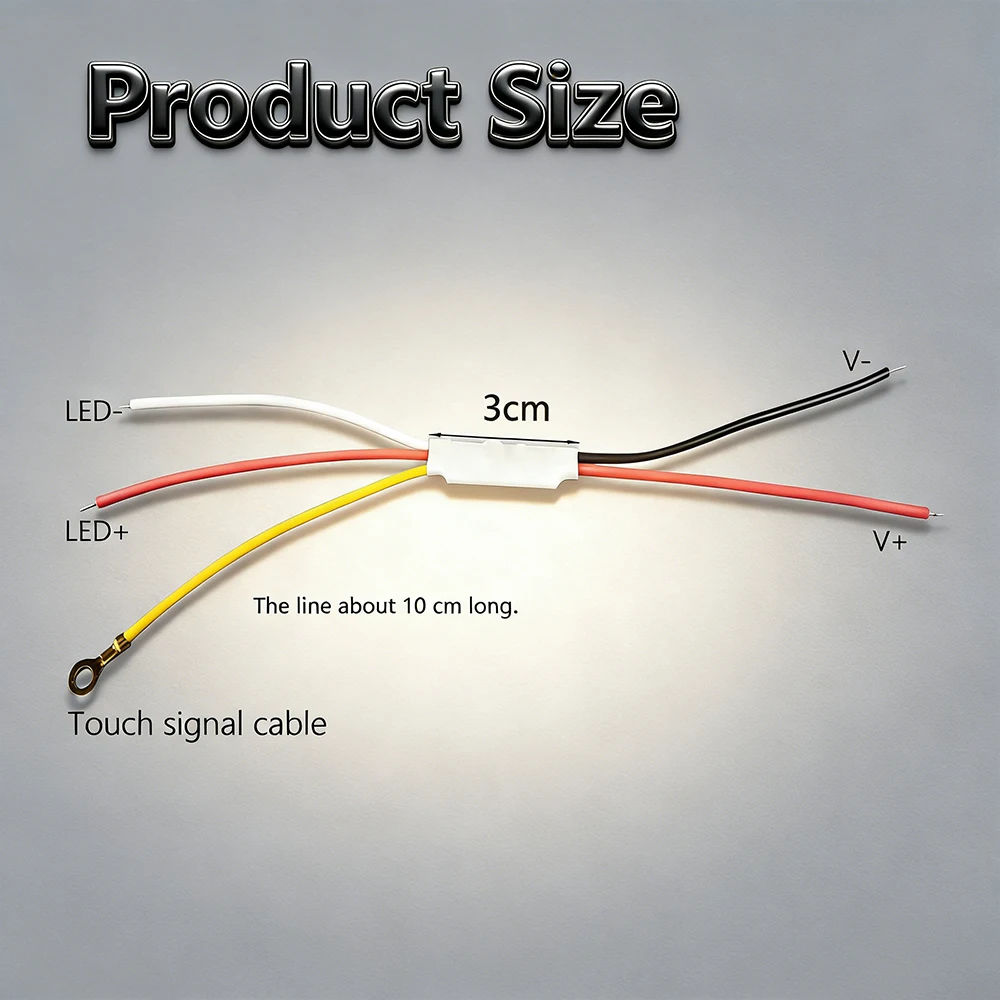 Metal Touch sensor Dimmer Switch Controller Brightness Stepless Dimmable Touch Dimmer For LED Strip Light