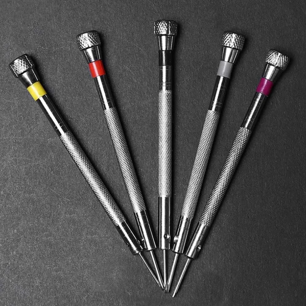 5Pcs Screwdrivers Mini Small Slotted Cross Screwdrivers Set For Watch Repair Tool Watchmaker Electronic Equipment Hand Tools