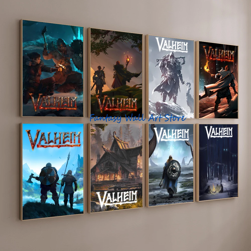 Valheim Video Game Art Valheim Adventure Gaming Covers Fans Artwork Gamer Poster Canvas Painting Wall Pictures Gaming Room Decor