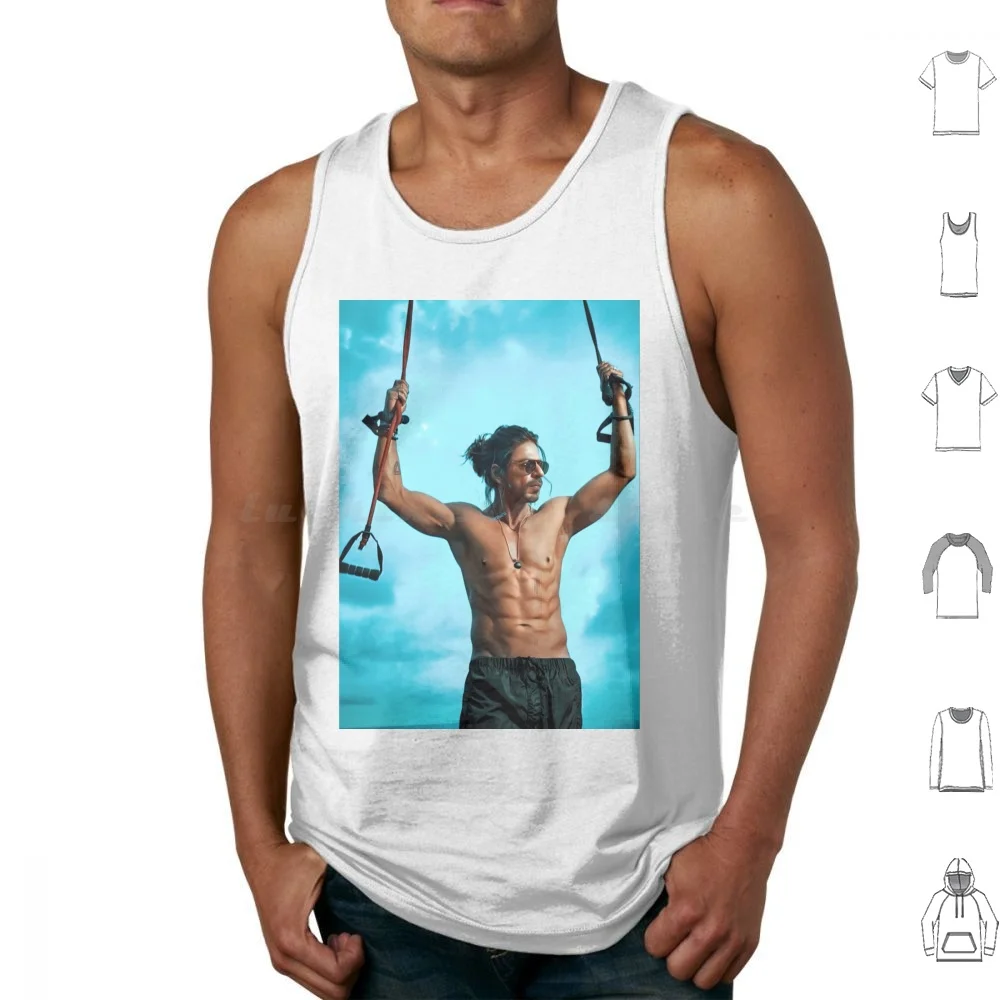 Shahrukh Khan Tank Tops Vest Sleeveless Shahrukh Khan Actor Hollywood Movie Legend 80s Vintage Artis The Film Bollywood